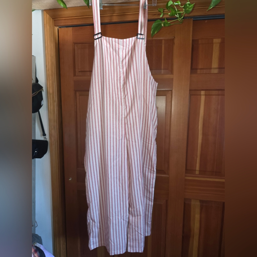 Red And Cream Unbranded Striped Romper Jumpsuit Size XL - Picture 5 of 11